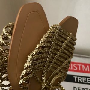 Women's Zara gold sandals